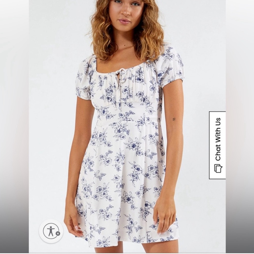 NWT Pacsun Blue Floral Mini Dress // LA hearts // Size Large